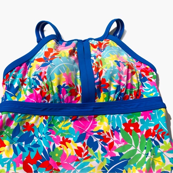 Anne Cole Women’s Swimsuit Bathing Suit Tankini Top Bright Tropical L 12 - Picture 4 of 9